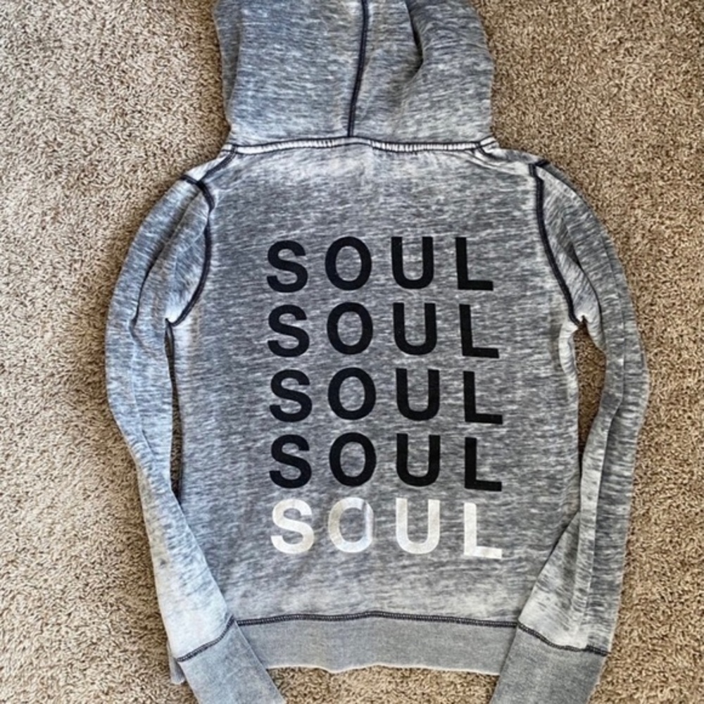 Soulcycle grey pullover hoodie M